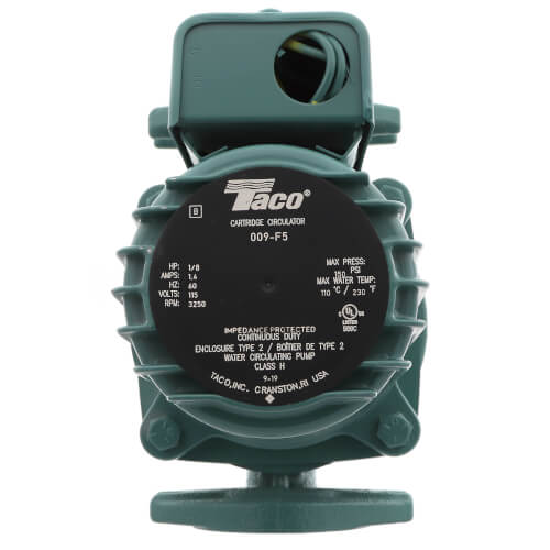 Taco 009-F5 - 1/8 HP 009 Series Flanged Cast Iron Circulator Pump