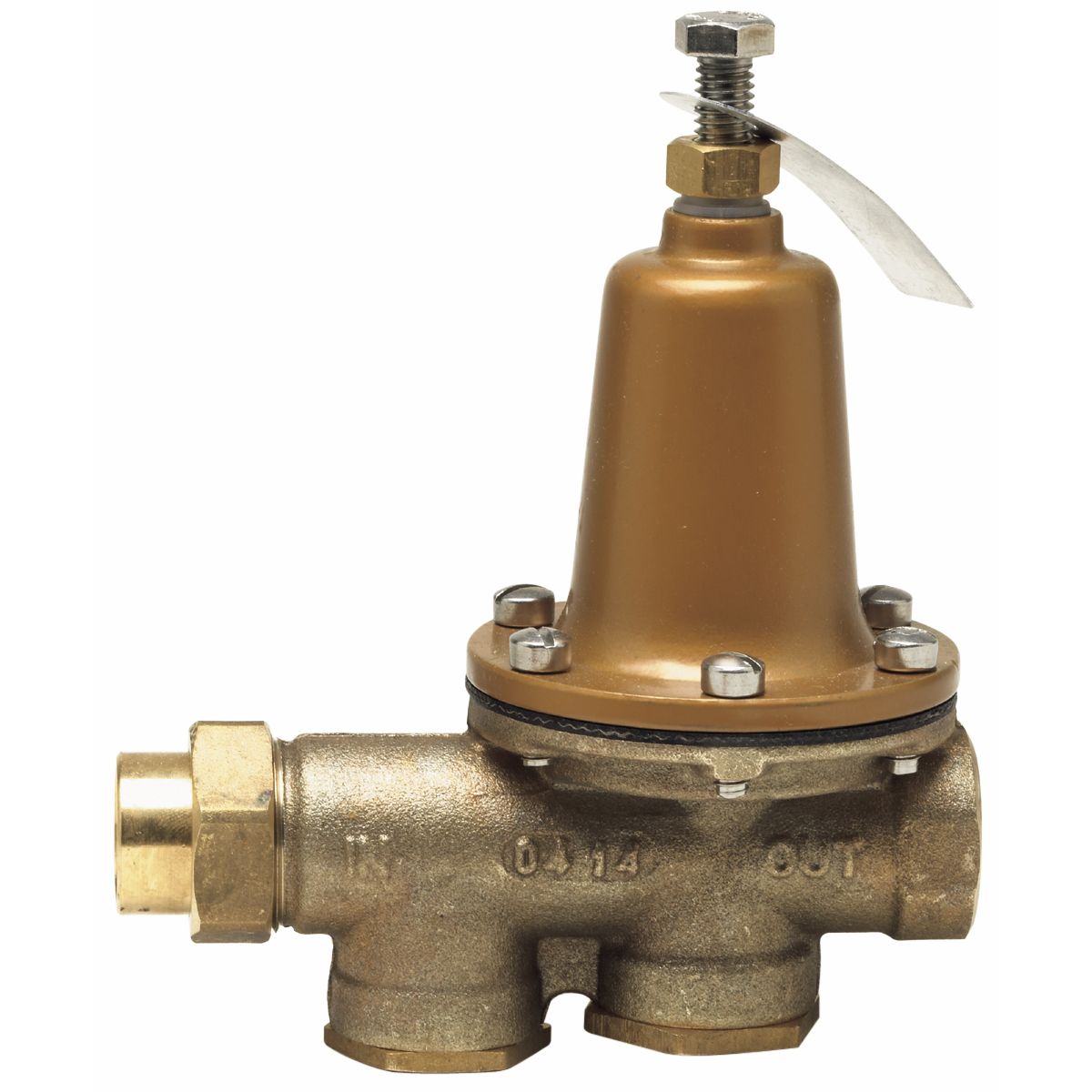 Watts 0009217 - 1/2" LF25AUB-Z3 Lead Free Water Pressure Reducing Valve with NPT Female Union x NPT Female Ends, Adjustable Pressure Range 25-75 PSI