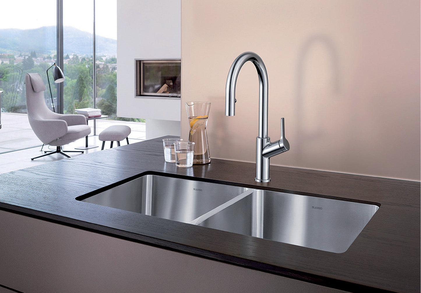 Blanco 401334 Andano U 2 Undermount Double Bowl Sink, Stainless Steel Satin Polish (36" Minimum Cabinet)