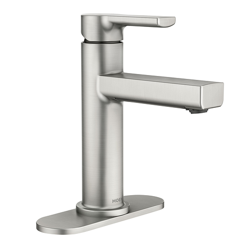 Moen 84627SRN Rinza Spot Resist Brushed Nickel One-Handle High Arc Bathroom  Faucet