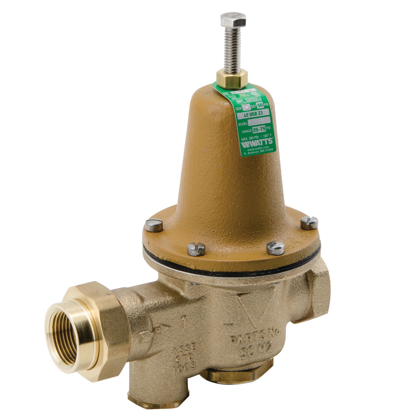 Watts 0009154 - LFU5B-Z3 1" High Performance Water Pressure Reducing Valve, Lead Free Cast Copper Silicon Alloy Body