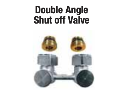 Stelrad V-1376612-P (PEX) Double Angle Shut off Valve for K1 & K2 Radiators (PEX End Connections)