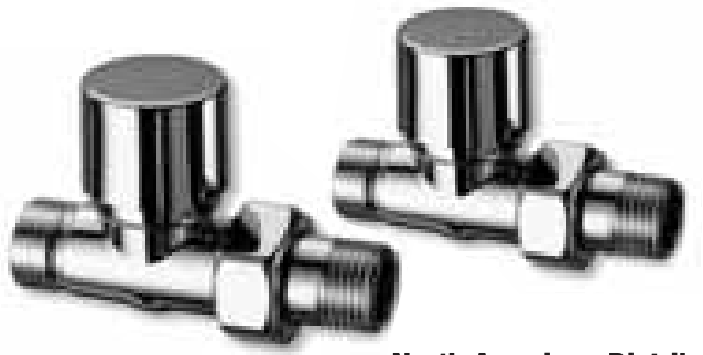 Stelrad V-CHROMELS-SC Ottinetti Straight Chrome Plated Lockshield - 1/2" Copper Connection