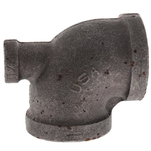 1" X 1/4" X 1" BLACK REDUCING TEE - Schedule 40 Black Steel Reducing Tee