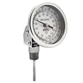 Winters TBM52025 Bi-Metal Variable Angle Thermometer, 5" Dial, 2.5" Stem, 50 to 550 °F, 1/2''NPT 