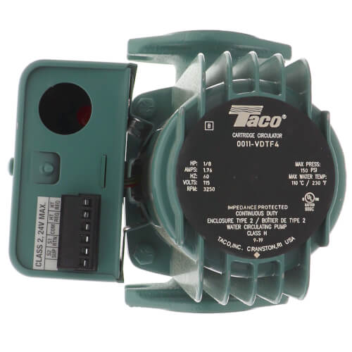 Taco 0011-VDTF4 - 0011 Series Variable Speed Delta-T Cast Iron Circulator Pump, 1/8 HP, 115V, 125 Max.PSI 