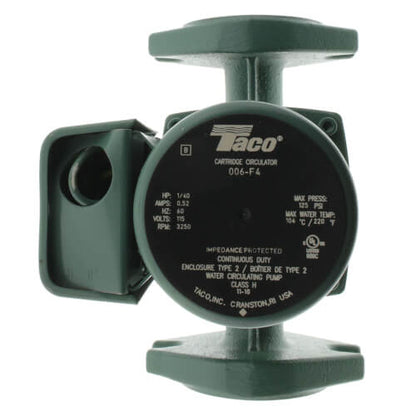 Taco 006-F4 - 006 Series Flanged Cast Iron Circulator Pump, 1/40 HP, 115V, 125 Max.PSI 