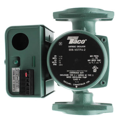 Taco 008-VDTF6-2 - 008 Series Variable Speed Delta-T Cast Iron Circulator Pump, 1/25 HP, 115V 