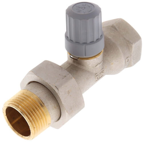 Danfoss 013G8025 1" Straight Thermostatic Radiator Valve, RA2000 1" Straight Valve, FNPT x MNPT Union Tailpiece | Plumbers Center