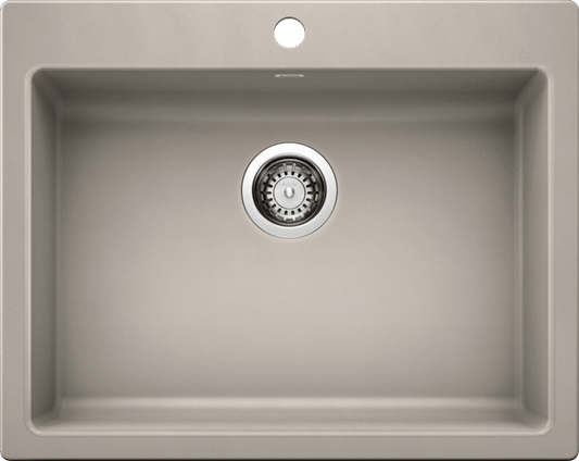 Blanco 402269 Precis Single Kitchen Bowl, Drop in/Undermount, ADA Compliant in Concrete Grey | Plumbers Center