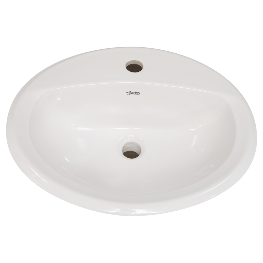 American Standard 0475047.020 Aqualyn Countertop Bathroom Sink, Center Hole, White | Plumbers Center