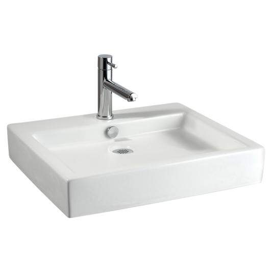 American Standard 0621001.020 Studio 1-Hole Above Counter Rectangular Bathroom Sink, white | Plumbers Center