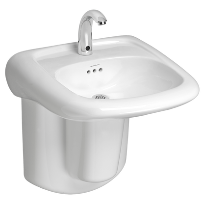 American Standard 0955001EC.020 Murro Universal EverClean Wall-Hung Bathroom Sink, Single Hole, ADA Compliant, White 