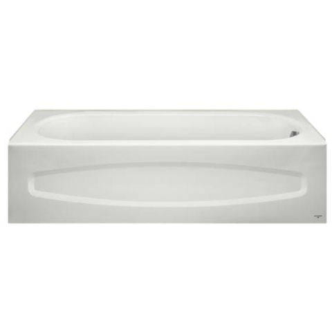 American Standard 0184S00.020 Colony 5x30 Inch Integral Apron Bathtub Above Floor Rough Left-Hand Outlet with Slip Resistant Floor, White | Plumbers Center