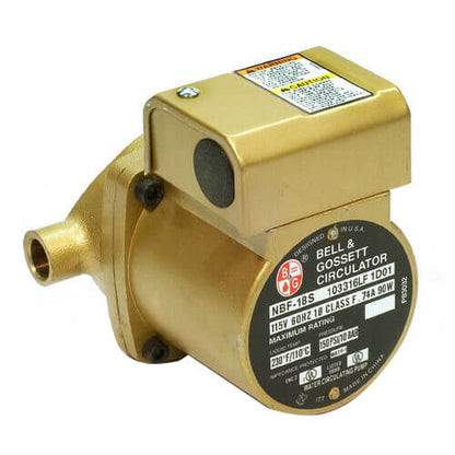 Bell & Gossett 103316LF - NBF-18S, Lead Free Bronze Circulator Pump, 1/25 HP, 115V, 150 PSI, 1/2" Sweat End Connection | Plumbers Center