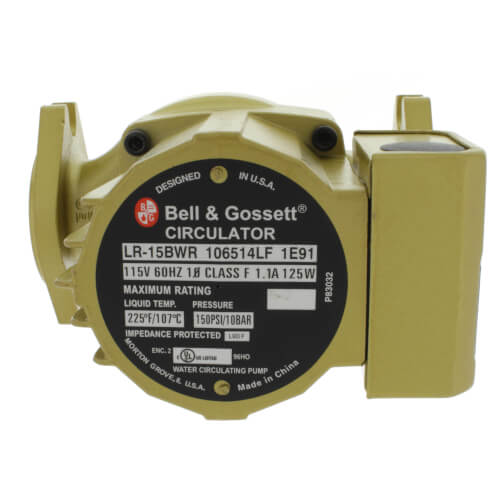 Bell & Gossett 106514LF - LR-15B Lead Free Bronze Circulator Pump, 1/12 HP, 115V, 1 Phase, Flanged End Connection | Plumbers Center