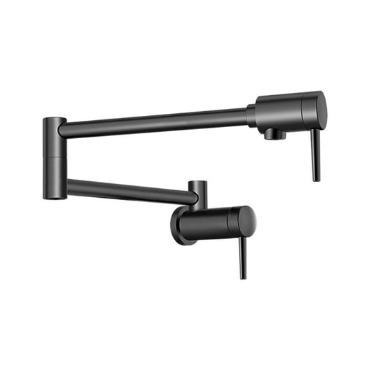 Delta 1165LF-BL Contemporary Wall Mounted Pot Filler in Matte Black | Plumbers Center