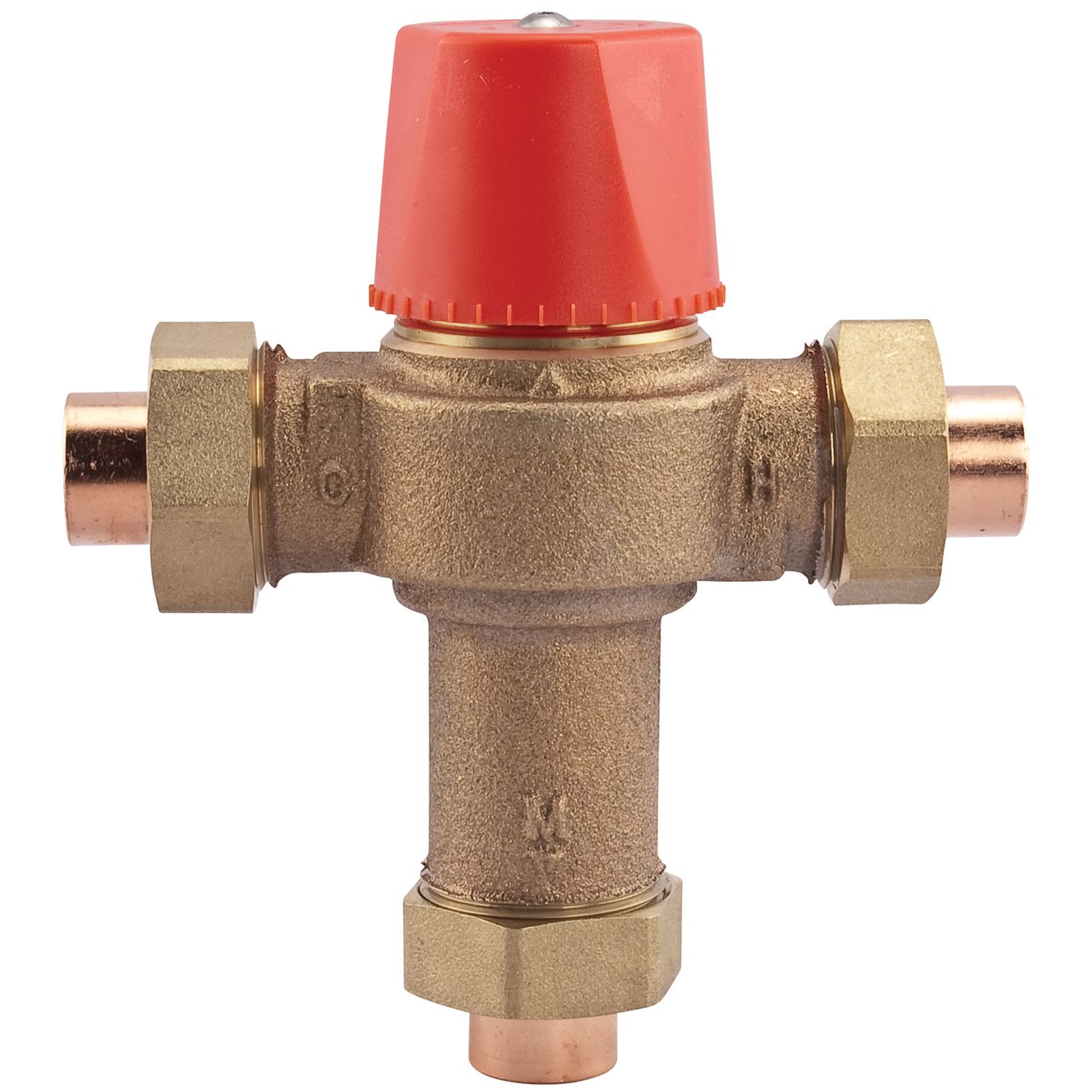 Watts 0559111 LFL1170M2-US 1" Lead Free Hot Water Temperature Mixing Valve with Solder Union End Connections, Adjustable Temperature Range 60-120 F 