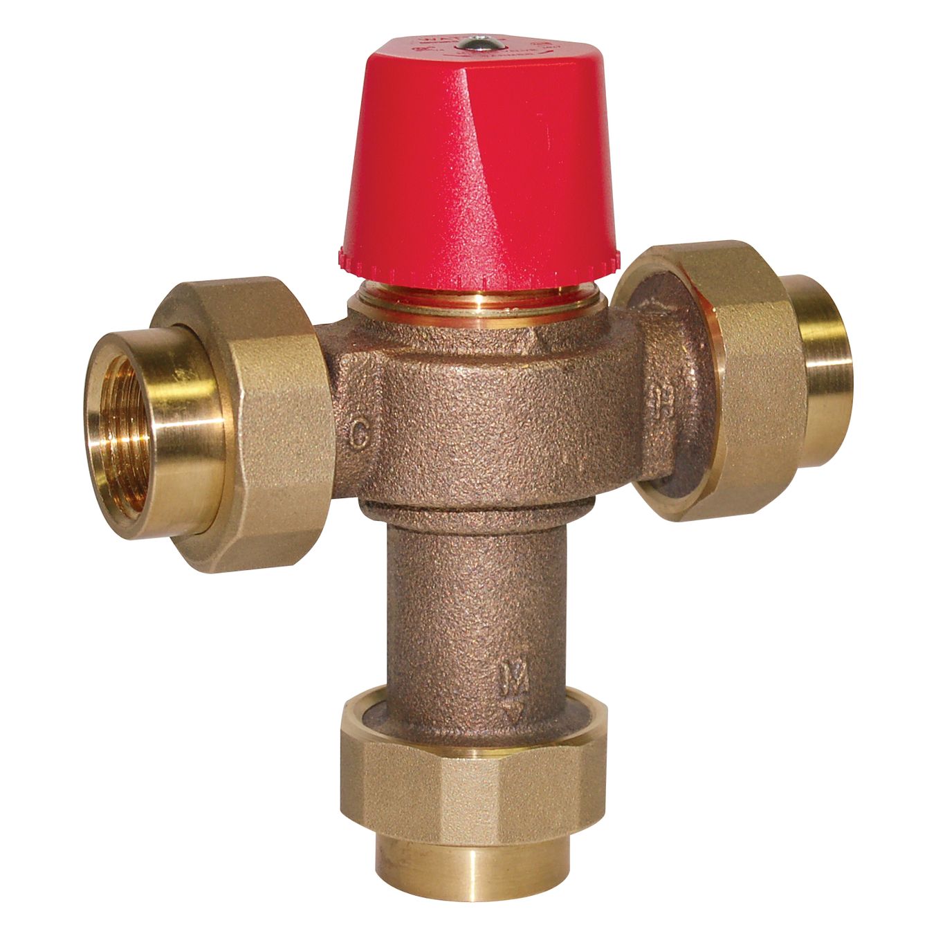 Watts 0559104 3/4" LF1170M2-UT Lead Free Hot Water Temperature Mixing Valve with Threaded End Connections, Adjustable Temperature Range 90-160 F 