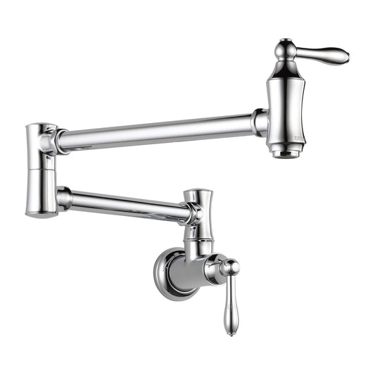 Delta 1177LF Traditional Wall Mounted Pot Filler in Chrome | Plumbers Center