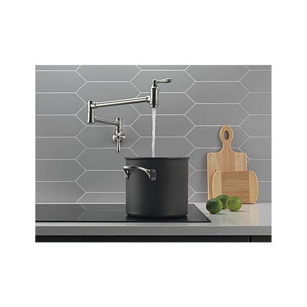 Delta 1177LF-SS Traditional Wall Mount Pot Filler in Stainless 