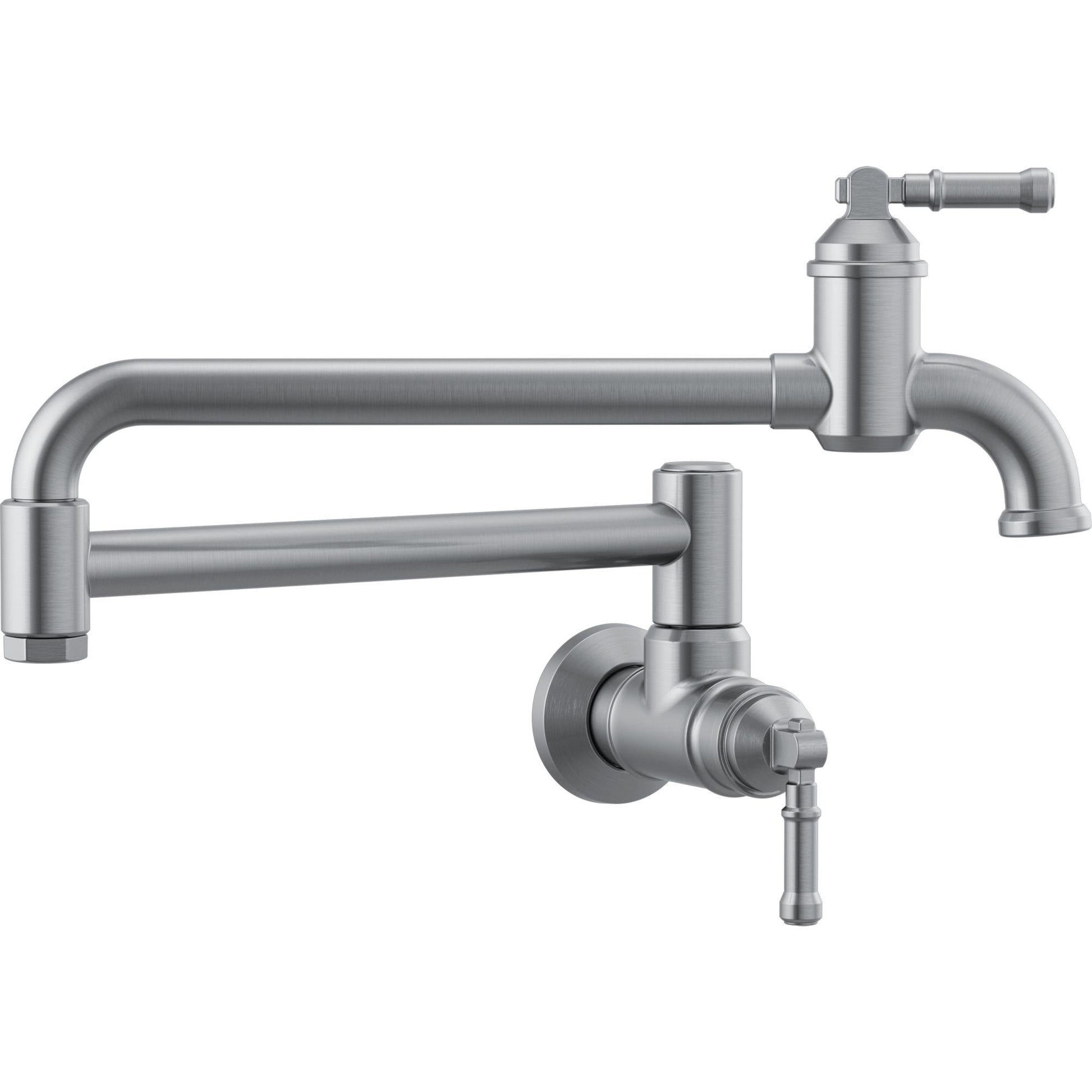 Delta 1190LFL-AR Broderick Wall Mount Pot Filler in Arctic Stainless | Plumbers Center