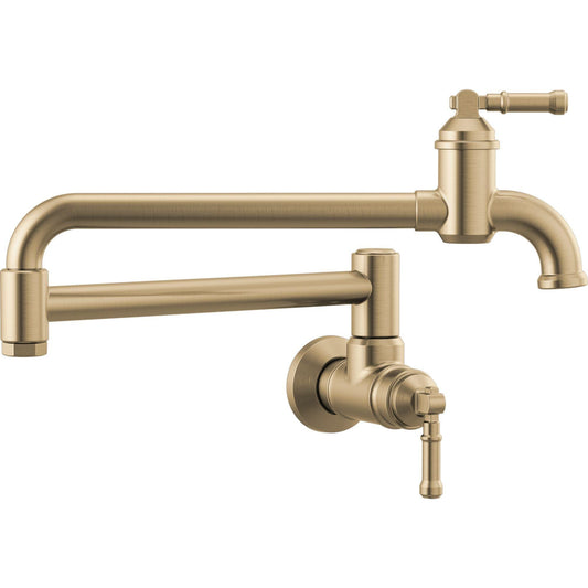 Delta 1190LFL-CZ Broderick Wall Mount Pot Filler in Champagne Bronze  | Plumbers Center