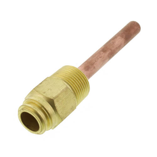 Honeywell 121371B/U 3/4"Copper Well Assembly for use with Aquastat sensors, Includes Mounting Clamp | Plumbers Center