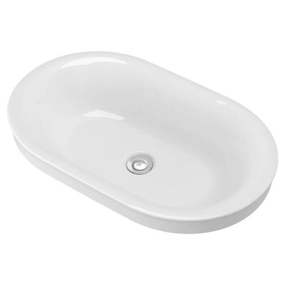 American Standard 1296000.020 Studio S 23-inch Oval Above Counter Bathroom Sink in White | Plumbers Center