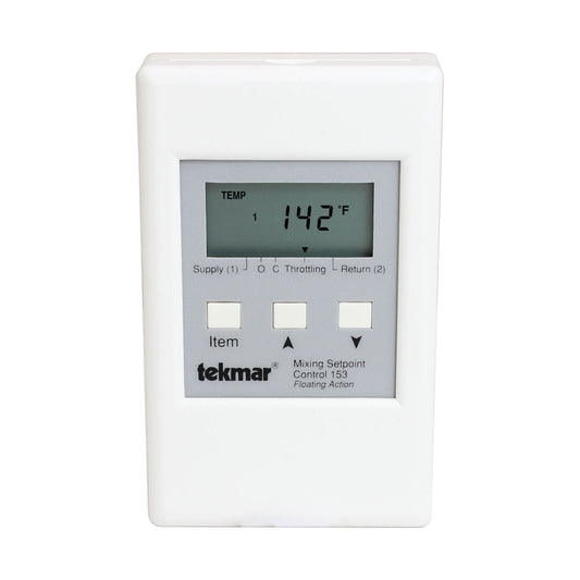 Tekmar 153 Mixing Setpoint Control, Floating Action - Designed to Operate a Mixing Device to Maintain a Setpoint Water Temperature 