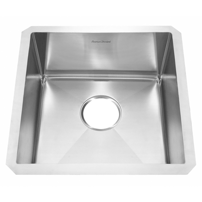 American Standard 18SB8171700.075 Pekoe 17x17 Single Bowl Under-mount Kitchen Sink in Stainless Steel finish | Plumbers Center