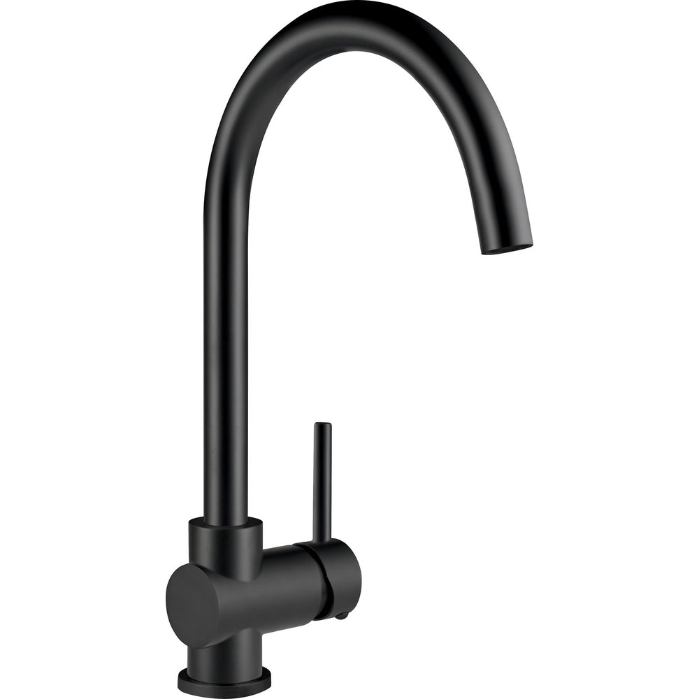 Delta 191LF-BL Tommy Solid 1-Handle Kitchen Faucet in Matte Black finish | Plumbers Center