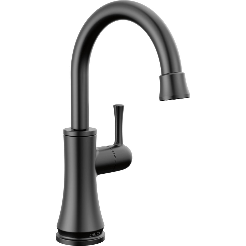 Delta 1920-BL-DST Transitional 1-Handle Deck Mounted Beverage Faucet in Matte Black | Plumbers Center