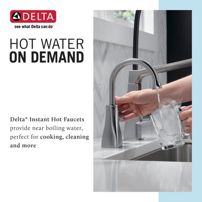 Delta 1940LF-H-AR Contemporary 1-Hole Deck Mounted Square Instant Hot Water Dispenser in Arctic Stainless 