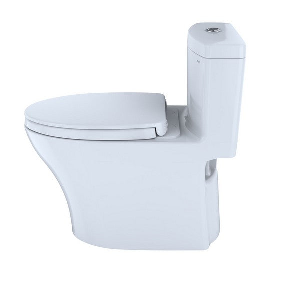 Toto MS646124CEMFGN#01 Aquia IV One-Piece Elongated Toilet with Seat, Universal Height, 1.28 GPF & 0.9 GPF, Cotton White 