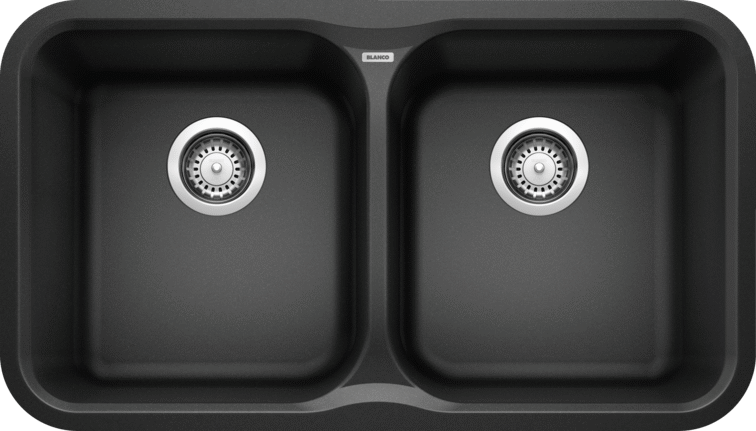 Blanco 400085 Vision U 2 Bowl Undermount Silgranit Sink - Anthracite | Plumbers Center