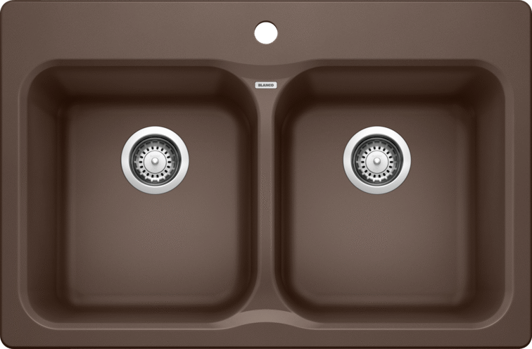 Blanco 400307 Vision 210 2 Bowl Drop-in Silgranit Sink - Cafe | Plumbers Center