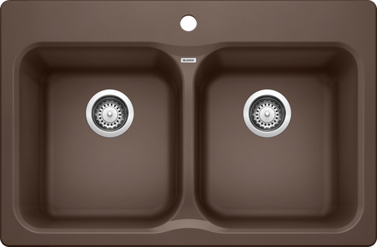 Blanco 400307 Vision 210 2 Bowl Drop-in Silgranit Sink - Cafe | Plumbers Center