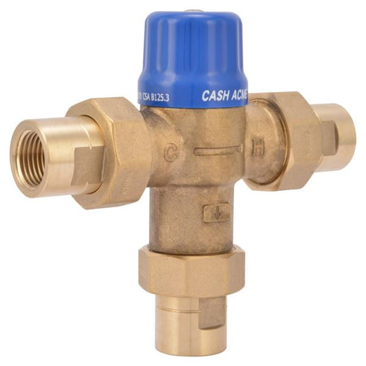 Cash-Acme 24510 - 1/2" HG110-D Thermostatic Mixing Valve with Threaded Connection Ends and Integral Checks | Plumbers Center