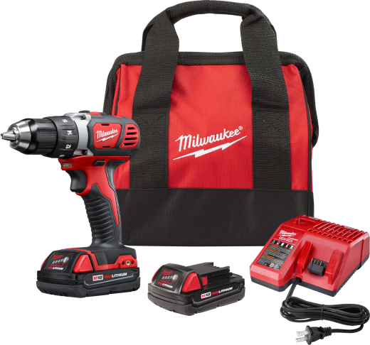 Milwaukee 2606-22CT M18 Cordless Compact 1/2" Drill Driver Kit Complete with Battery, Charger & Carrying Case