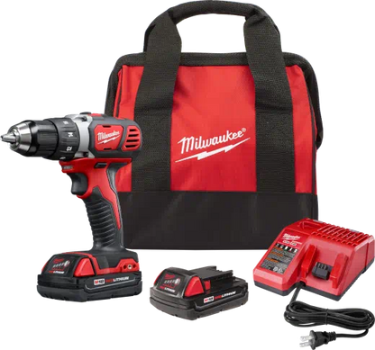 Milwaukee 2607-22 Cordless M18 Compact 1/2" Hammer Drill/Driver Kit Complete with Battery and Charger