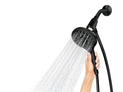 Moen 26112BL Engage 6-Function Handheld Shower Head with Magnetix Docking and Hose in Matte Black 