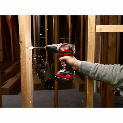 Milwaukee 2702-22CT Cordless M18 1/2" Compact Brushless Hammer Drill/Driver Kit Complete with Battery, Charger and Case