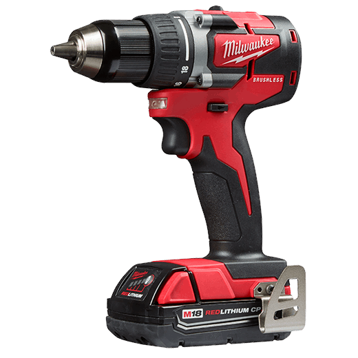 Milwaukee 2801-22CT M18 Compact Cordless Brushless 1/2" Drill Driver Kit with Battery and Charger 