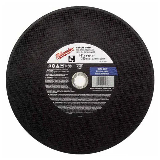 Milwaukee 49-94-1220 - 12" x 3/32" x 1" Cut-Off Wheel (Type 1) for General Purpose Metal Cutting | Plumbers Center