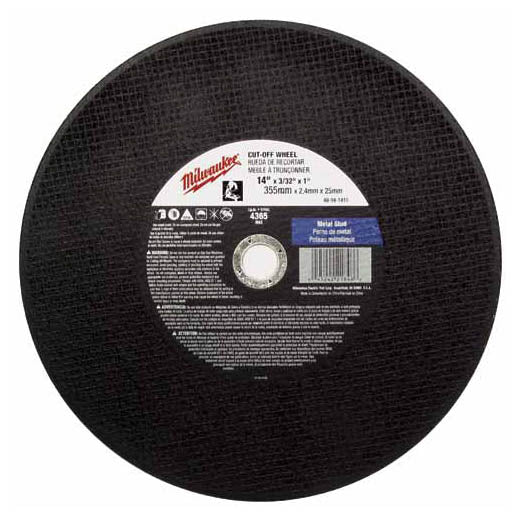 Milwaukee 49-94-1270 - 12" x 1/8" x 20mm Cut-Off Wheel (Type 1) for General Purpose Metal Cutting | Plumbers Center