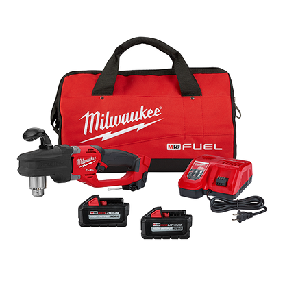 Milwaukee 2807-22 Cordless M18 FUEL™ HOLE HAWG® 1/2" Right Angle Drill Driver Kit Complete with Batteries, Charger & Case