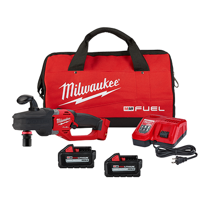 Milwaukee 2808-22 Cordless M18 FUEL HOLE HAWG Right Angle Drill Driver with QUIK-LOK Complete with Batteries, Charger & Case