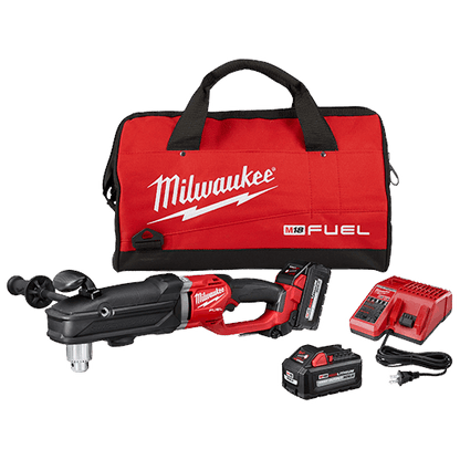 Milwaukee 2809-22 Cordless M18 FUEL SUPER HAWG 1/2" Right Angle Drill Driver Kit Complete with Charger, Batteries and Case