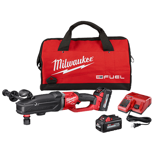 Milwaukee 2811-22 Cordless M18 FUEL SUPER HAWG Right Angle Drill with QUIK-LOK Kit Complete with Batteries, Charger, Carrying Case